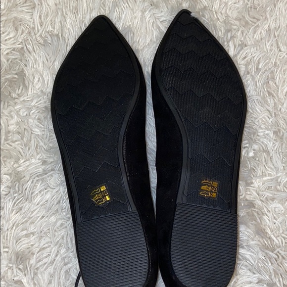 Chinese Laundry Black Lace Up Pointy Flats Size 7 - Picture 4 of 8